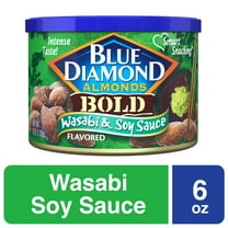 Blue Diamond Almonds, Bold Wasabi & Soy Sauce Flavored Snack Nuts perfect for snacking and on-the-go, 6 oz