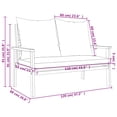 thumbnail image 2 of vidaXL Patio Sofa Bench 47.2" with Cushion Solid Wood Acacia, 2 of 7