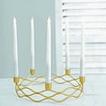 thumbnail image 6 of Efavormart 5 Arm Gold Metal Taper Candle Wreath Candelabra Candlestick Holder - 12" Round, 6 of 11