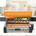 thumbnail image 3 of Electric Indoor Raclette Table Grill, Serves up to 8 People for Parties and Family Fun, Includes 8 Warming Trays, 3 of 6
