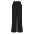 thumbnail image 4 of Buigttklop Pants for Women 2024 Women'S Flare Solid Suit Pants Leisure Trousers Bell-Bottoms Solid Color Double Pocket High Waist Pants, 4 of 6