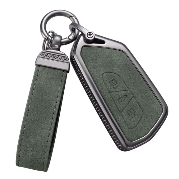 Compatible withVW Volkswagen Key Fob Cover with Keychain Leather Key Protector Compatible with VW ID4 MK8 Golf GTI Skoda Octavia