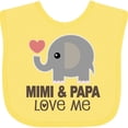 thumbnail image 3 of Inktastic Mimi and Papa Love Me Elephant Boys or Girls Baby Bib, 3 of 4