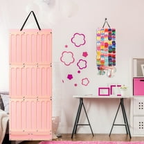 Ke1Clo Hair Accessories Storage Bag under $5! Hanging Organizer for Kids Hair Bows Clips Headbands Wall Mount Easy View for Baby Girl Room Decor