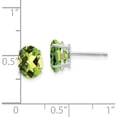 thumbnail image 2 of 14K White Gold 8X6mm Oval Peridot Earrings (9 X 6) Made In India xe88wpe, 2 of 5