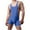 Blue, variant on Mens Mesh Breathable Bodysuit Solid Color Elastic Sleeveless Jumpsuit Basic Layer Athletic Supporters Leotard