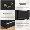 thumbnail image 4 of Joaxswe Farmhouse 6-Drawer Dresser, 47" Tall Wood Chest of Drawers with Rustic Handles, Organizer for Bedroom, Living Room, Hallway, Closet, Black, 4 of 5