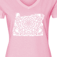 thumbnail image 4 of Inktastic Oregon Silhouette Mandala Women's V-Neck T-Shirt, 4 of 5