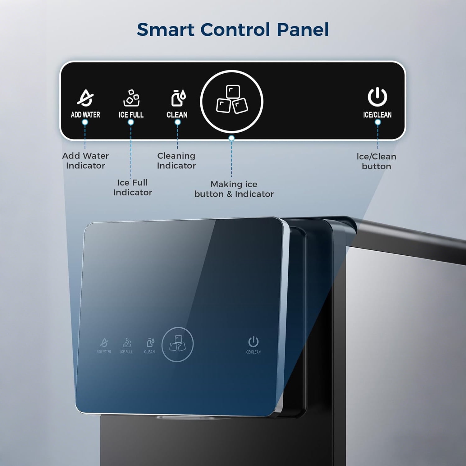 LHRIVER Nugget Ice Maker Countertop, Pebble Ice , 35Lbs/24H, Self-Cleaning, Black