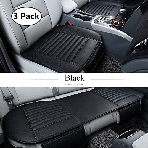 Cushion Pad at Protector - Car Interior Accessories - for Sedan SUV PU  Leather - Without Backrest - 2 Front Seat Covers & 1 Rear Seat Cover Black  