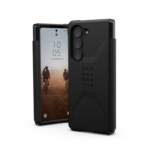 UAG Case for Samsung Galaxy Z Fold 5 2023 Civilian Black, Premium Rugged with One-Piece Hinge Protection Full Body Slim Military Grade Dropproof Protective Cover by URBAN ARMOR GEAR