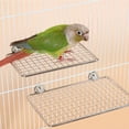 thumbnail image 3 of Stainless Steel Bird Perch Platform for Parrots Resting and Playing Bird Cage Accessories for Parakeets and Cockatoos, 3 of 8