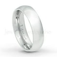 thumbnail image 2 of 6mm Dome White Titanium Ring - Polished Comfort Fit Titanium Wedding Band - TM536s7, 2 of 5