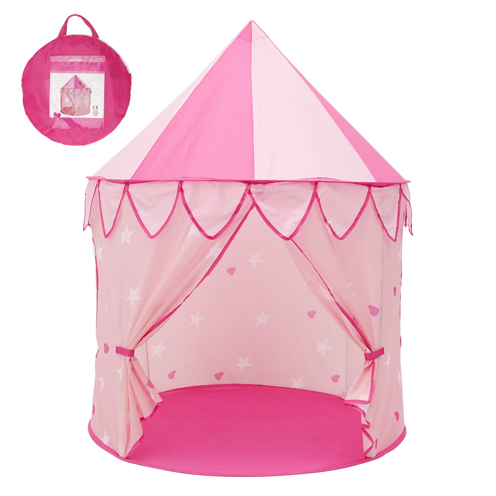 Kids Girl Pink Play Tent Indoor Outdoor Pop-Up Castle Playhouse avec sac de 