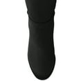 thumbnail image 5 of Journee Womens Alyza Buckle Detail Over-the-Knee Inside Zipper Almond Toe Comfort Sherpa Boots, 5 of 11