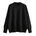 thumbnail image 4 of Women'S Sweaters, Fall Sweaters for Women, Crewneck Solid Color Pullover, Long Sleeve Loose Thin Knit for Autumn and Winter Layering, 4 of 4