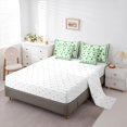 thumbnail image 5 of jejeloiu Lucky Clover Leaves 7 Pieces Bedding Comforter Set,Happy St.Patrick Day Full Bedding Set,Green White Fitted Sheet Flat Sheet For Men Women,Luxury Bedroom Decor Reversible, 5 of 8