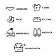 thumbnail image 3 of Wardrobe Sticker Removable Closet Decal Logo Home Children Underwear Classification 7 Pictures Clothing Organizer Label Wall, 3 of 7