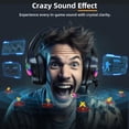 thumbnail image 3 of Tatybo Gaming Headset for PS5, PS4, PC, Stereo Surround Sound Gaming Headphones with Noise Cancelling Microphone, 4 Mode RGB for Laptop, Mac, Switch, Xbox one, Phone, 3 of 8