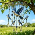 thumbnail image 4 of chaungfeng Hummingbird Wind Chime,Acrylic Sun Catcher,Memorial Gift for Women Grandma,Hanging Sunlight Catcher for Outdoor Yard Garden Home Decor(Blue Hummingbird), 4 of 6