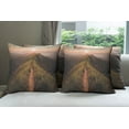 thumbnail image 6 of Ambesonne Adventure Throw Pillow Cover 4 Pack, Road Cliff Sun Hike, 18", Fern Green, 6 of 7