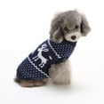 thumbnail image 2 of YUEHAO Christmas Dog Sweater Christmas Elk Print Pet Dog Puppy High Collar Warm Clothes Outwear Sweater Christmas Sweaters for Dogs (Blue, L), 2 of 3