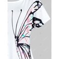 thumbnail image 3 of Además de la mariposa de tamaño de impresión de manga corta raglán Tee Rosegal Camisetas tallas grandes, 3 of 5