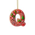 thumbnail image 2 of Hbdhejl 26 Pieces Red Letters Christmas Tree Decorations Candy Cane Letters With Berry Pattern Mini Alphabet Hanging Ornaments Party Home 2D Acrylic Christmas Tree, 2 of 4