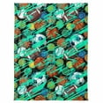 thumbnail image 7 of Sports Theme Flannel Blanket for Bed,Travel and Camping, Abstract Football Rugby Basketball Super Soft Cozy Blanket for All Seasons 30"x40", 7 of 7