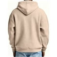 thumbnail image 4 of LEBONYARD Men's Trendy Plus Size Half Zipper Drawstring Hooded Solid Color Long Sleeve Warm Loose Fit Pullover Casual Large Pockets Sports Sweatshirts, 4 of 4