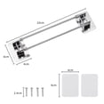 thumbnail image 4 of 2 Pcs Barre de Rangement d'Angle pour Douche de VR - Tige en Acier Inoxydable Réglable pour Étagères d'Angle, Longueur 7-13 Pouces, 4 of 6