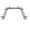 Black, variant on Domovina 5/8" Bay Window Double Curtain Rod-Color:Antique Brass
