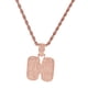 thumbnail image 5 of circón cristal de la 'L / K / JH / I' colgante collar 18K chapado e hombres mujeres joyería de moda Fernando Collar de la letra de Hip Hop, 5 of 6