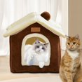 thumbnail image 1 of Cama para gatos semicerrada Salvador Nido para perros y gatos café, 1 of 10