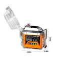 thumbnail image 3 of SuoKom Electronic Rechargeable Lighter, Electric Lighter, Transparent Double Lighter Led Power Display Type-C Rechargeable Lighter Outdoor Windproof, 3 of 8