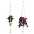 thumbnail image 7 of Outdoor Indoor Nylon Macrame Plant Hanger Flower Pot Holder Rope Baskets White, 7 of 7