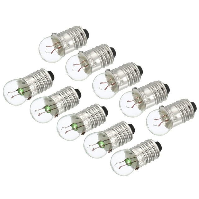 E10 Tornillo Base Miniatura Bombillas 3.8V/6V Cálida Amarillo Luz Mini Lámparas con Almacenamiento Caja, Paquete de 40