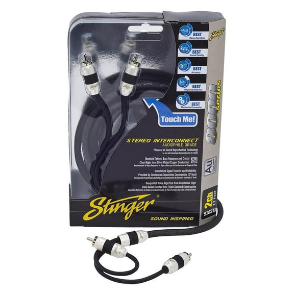 NEW STINGER SI8212 12-FT 2-Channel Audiophile Grade Interconnect RCA Cable Wire