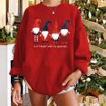 thumbnail image 1 of Mode Femme T-Shirt à Manches Longues Col Rond Automne Imprimé Noël Blouse Ample Chandail en Molleton, 1 of 5