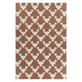 thumbnail image 2 of Hand-Woven Contemporary Flatweave Rug 5'x7'6 Rust/ Grey/ White, 2 of 2