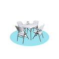 thumbnail image 3 of T&C Table Pliante Carrée à Dessus en Résine, Gris Pâle, 34 Pieds', Usage Commercial, Dessus Imperméable et Cadre en Acier, Gris Pâle, 1 Unité, 3 of 3