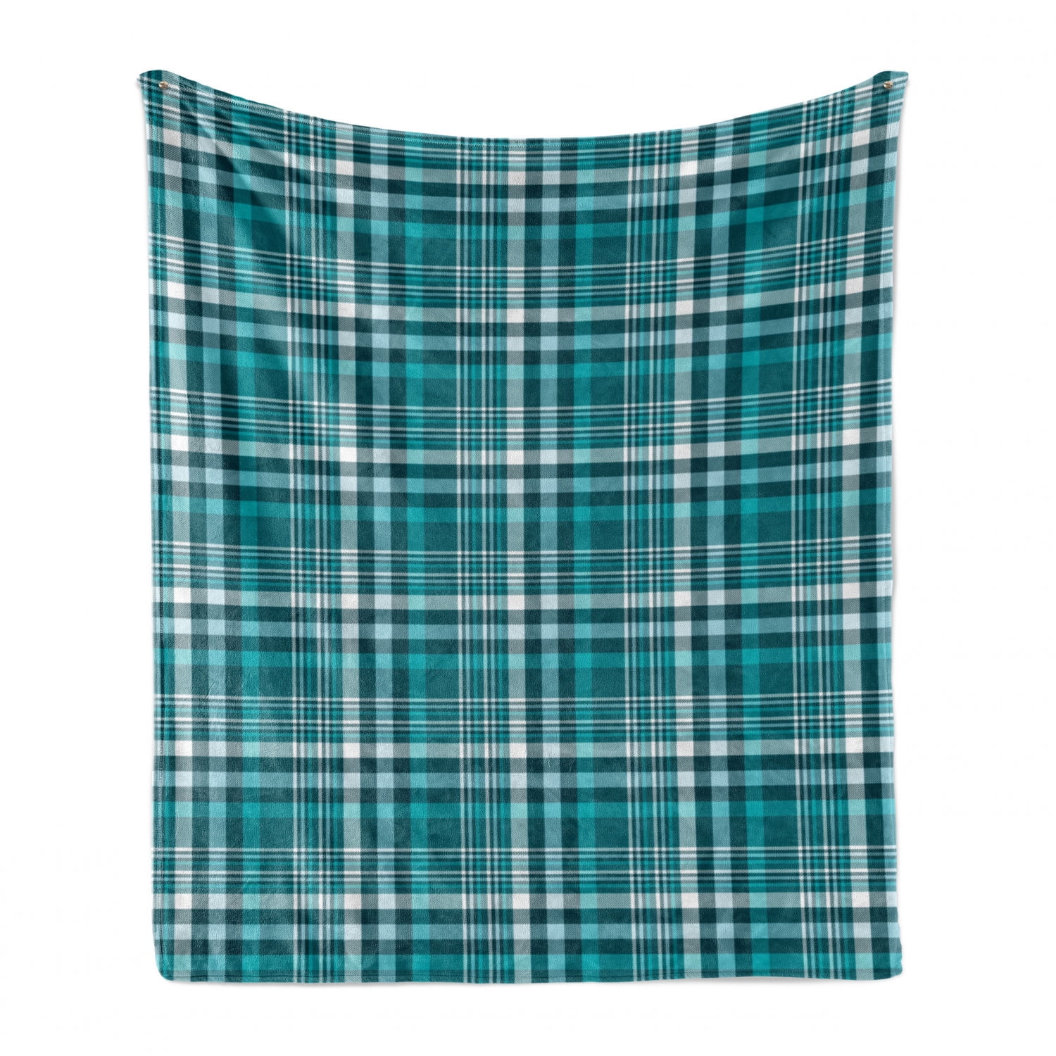 60 x 80 Cozy Plush for Indoor and Outdoor Use Sky Blue Blue Ambesonne Plaid Soft Flannel Fleece Throw Blanket Diagonal Order Squared Check Classic British Style