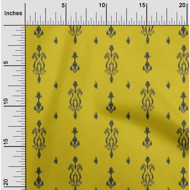 oneOone Tissu en Viscose Chiffon Flèche & Paisley Ikat Imprimé 1 Yard 42 Pouces de Large
