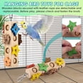 thumbnail image 6 of Bird Toys for Parrot - Hanging Colorful Wood Blocks & Pine Cones Chew Foraging Toy for Beak Grinding, Cage Accessories for Small to Medium Birds, Parakeets, Budgies, Cockatiels, Conures, 6 of 7