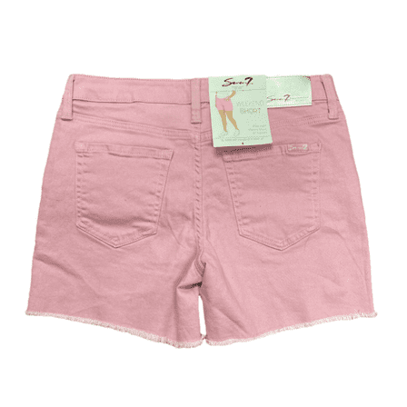 Seven7 Women's 5" Fray Hem Mid Rise Comfortable Denim Weekend Short (Pastel Lavender, 10)