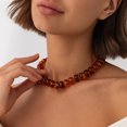thumbnail image 2 of NICKSUN Chunky Beaded Statement Necklace for Women Trendy Colorful Boho Resin Bead Choker Necklaces Summer Handmade Jewelry Gifts Accessories, 14 Colors Available, 2 of 6