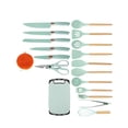 thumbnail image 1 of Juego  De Utensilios Xtellar Cocina De Silicona & Cuchillos 19 Piezas  Color Turquesa, 1 of 5