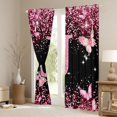 thumbnail image 3 of Manfei Kawaii Monogram J Blackout Curtains,Cute Butterfly Dessert Curtains Pack of 2 (42x84 Each),Pink, 3 of 7
