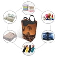 thumbnail image 5 of Lsque Coffee Beans Laundry Basket, Laundry Hamper, Dirty Clothes Hamper for Laundry, Collapsible, Waterproof Laundry Baskets with Aluminum Handles for Laundry, Dorm, Family, 5 of 6