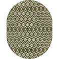 thumbnail image 2 of Rugs.com Jill Zarin Outdoor Collection Rug – 7' 10 x 10' Oval Green Flatweave Rug Perfect For Living Rooms, Large Dining Rooms, Open Floorplans, 2 of 9